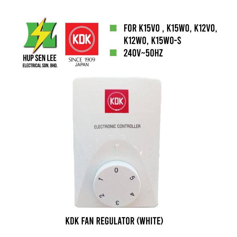 Original KDK 5 Speed Ceiling Fan Regulator Controller (White)