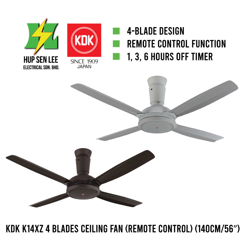 KDK Z Series K14XZ 4 blades remote control ceiling fan(140cm/56”)