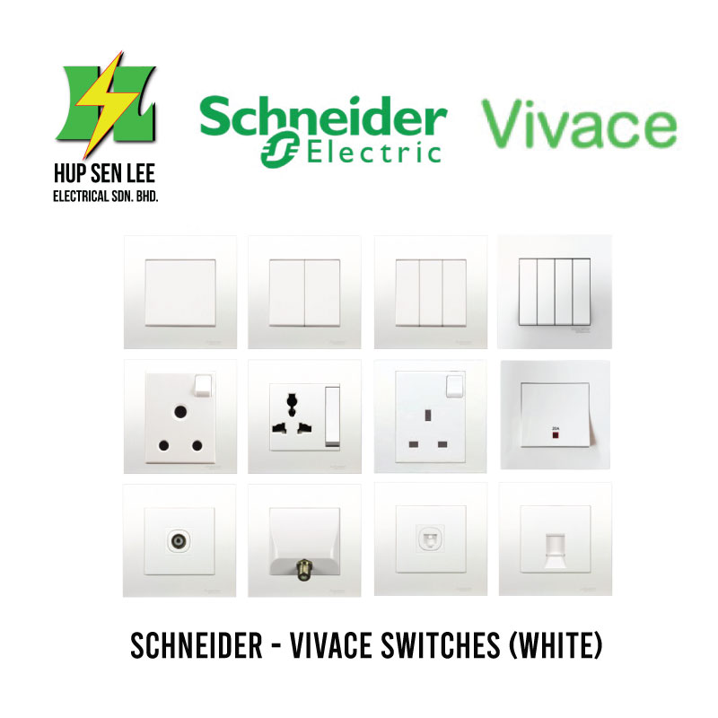 SCHNEIDER CVIVACE SWITCHES & SOCKET (WHITE)
