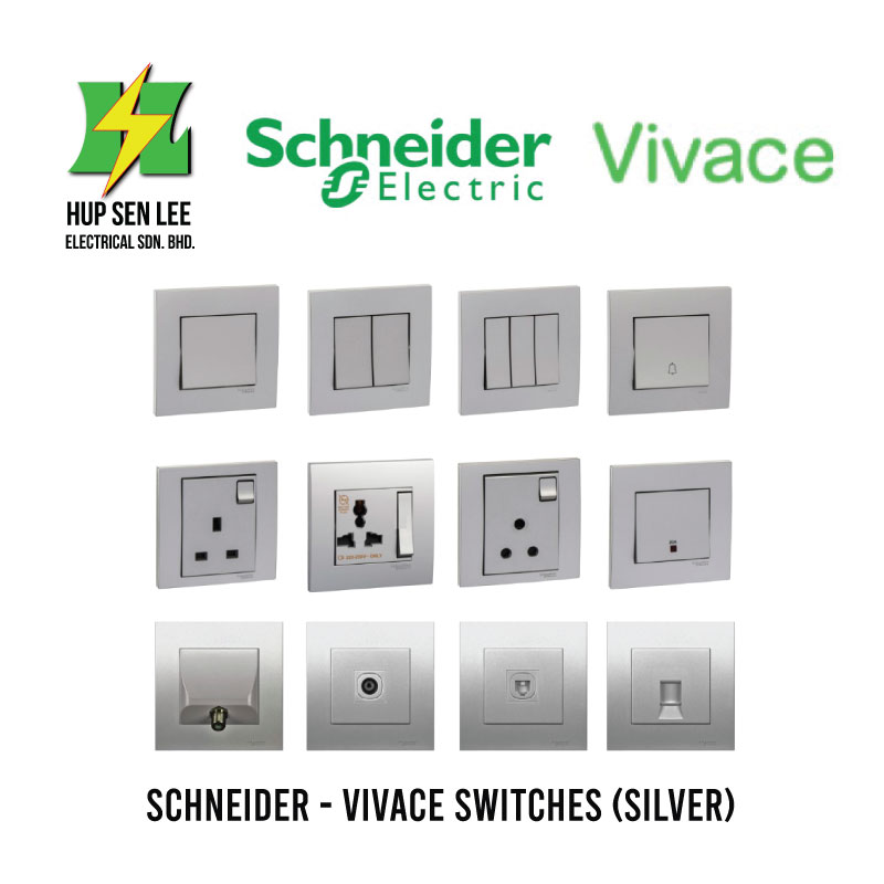 SCHNEIDER CVIVACE SWITCHES & SOCKET (SILVER)
